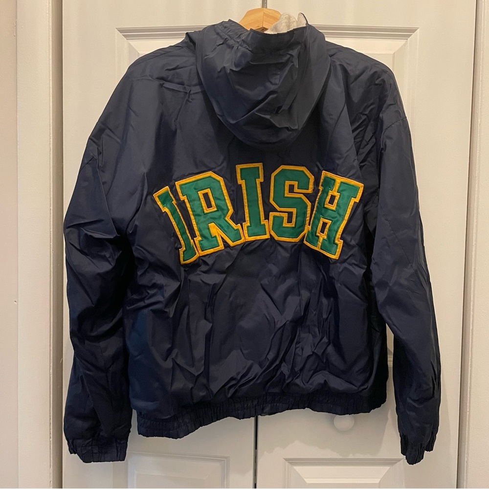 Vintage 90s Notre Dame Fightin’ IRISH full zip hooded jacket